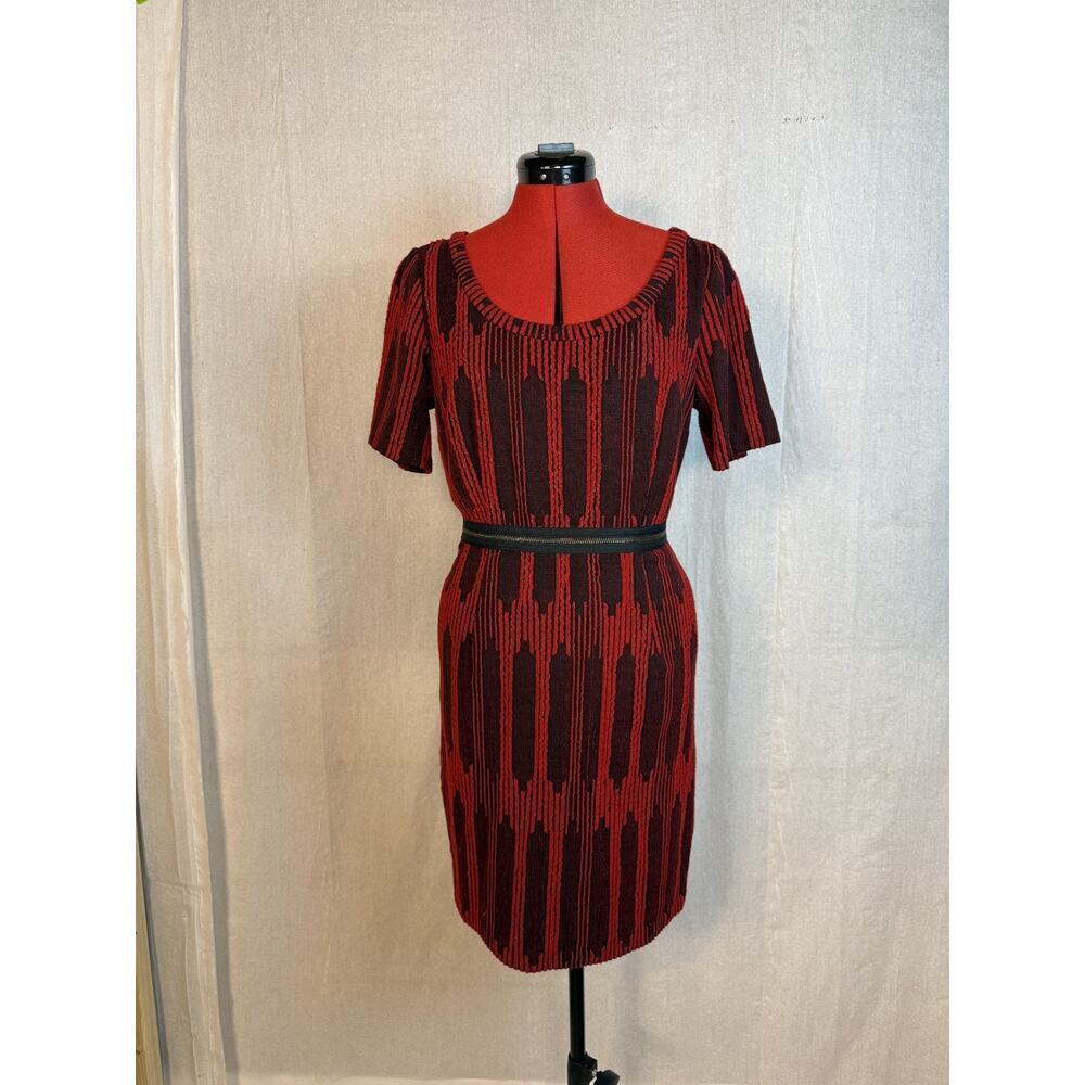 Plenty by Tracy Reese Red Zipper Shift Dress Sz 8 NWOT D655